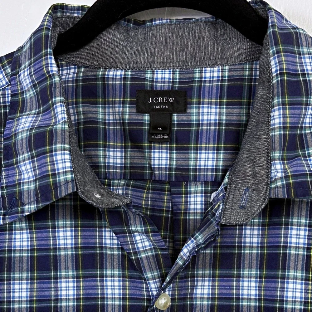 J.Crew Tartan Plaid Shirt XL Cotton Jenna Lyons Heritage Prep Campus Collegiate‎